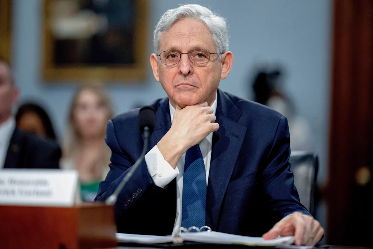 Attorney General Merrick Garland appears at a House Appropriations Committee hearing on Capitol Hill on April 16, 2024. (Andrew Harnik/Getty Images)