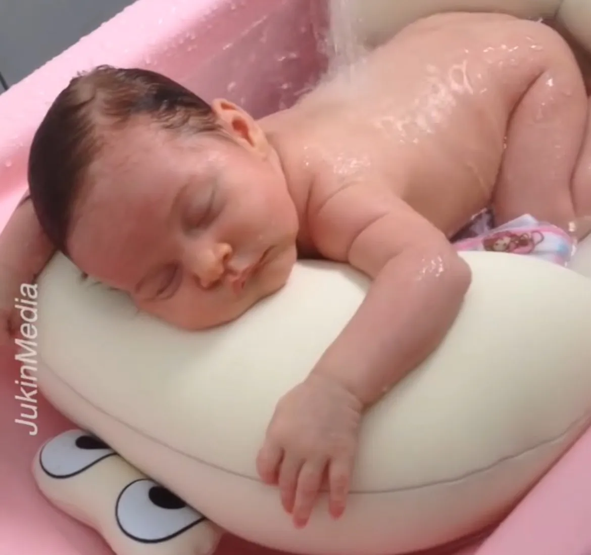 Baby Relaxes During Bath