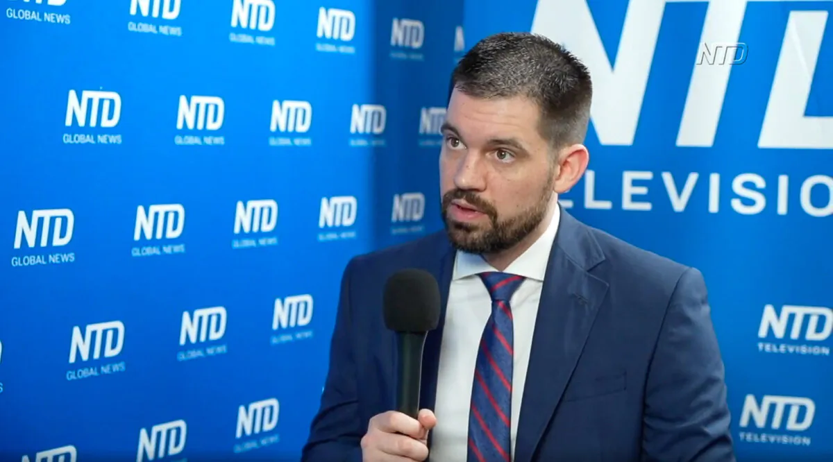 Will Hild, executive director with Consumers’ Research, speaks with NTD in March 2022. (NTD News)