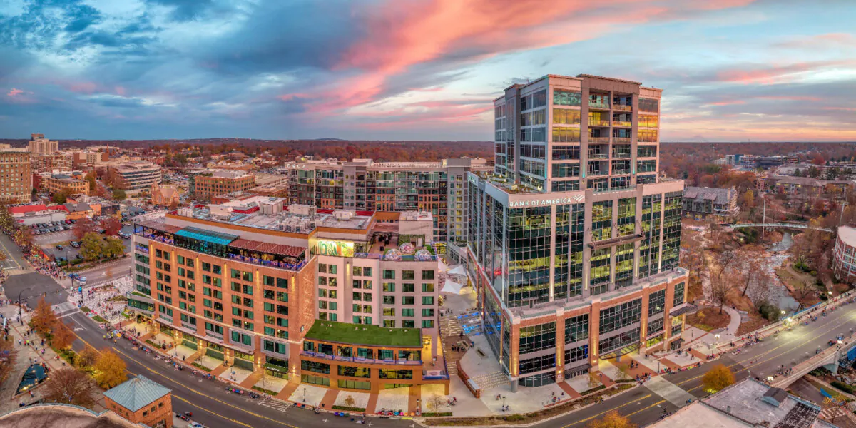 Greenville, South Carolina, has the look of a big city and the vibe of a small town. (Photo courtesy of VisitGreenvilleSC)