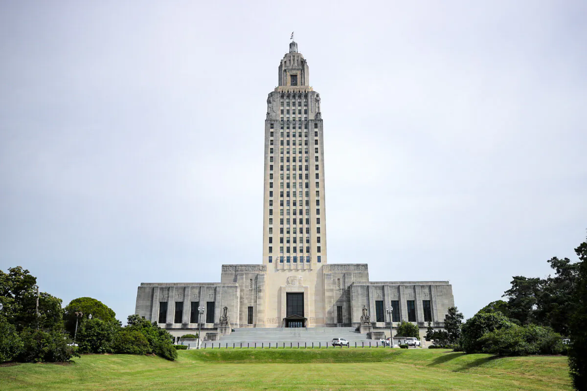 The Louisiana State Capitol in Baton Rouge, La., on April 17, 2020. (Chris Graythen/Getty Images)