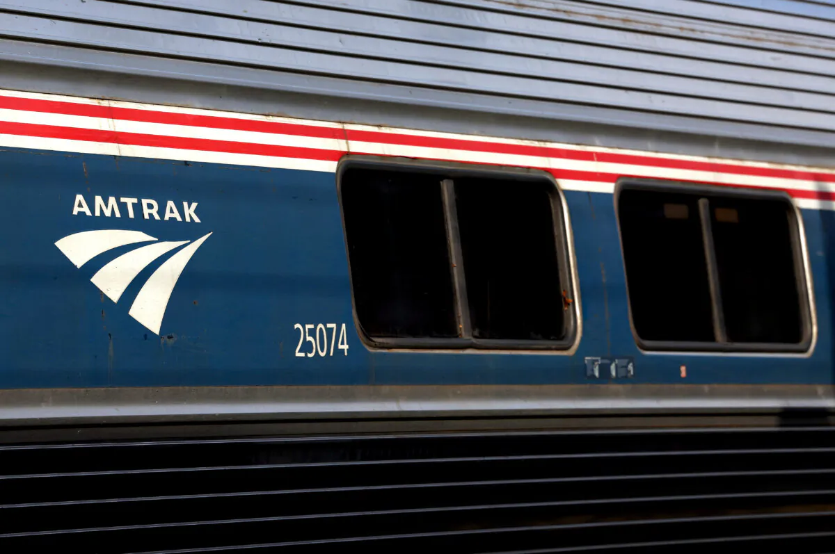 An Amtrak train in a file photo. (Kevin Dietsch/Getty Images)