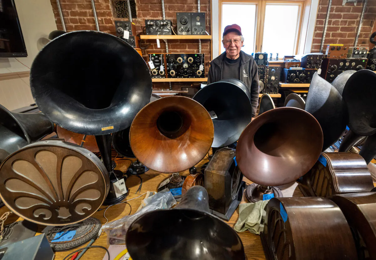 Jim Fink, an Alameda native, volunteers at the Bay Area Radio Museum in Alameda, California, on March 2, 2024. (Karl Mondon/Bay Area News Group/TNS)