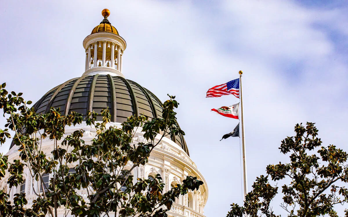The California state Capitol in Sacramento on April 18, 2022. (John Fredricks/The Epoch Times)