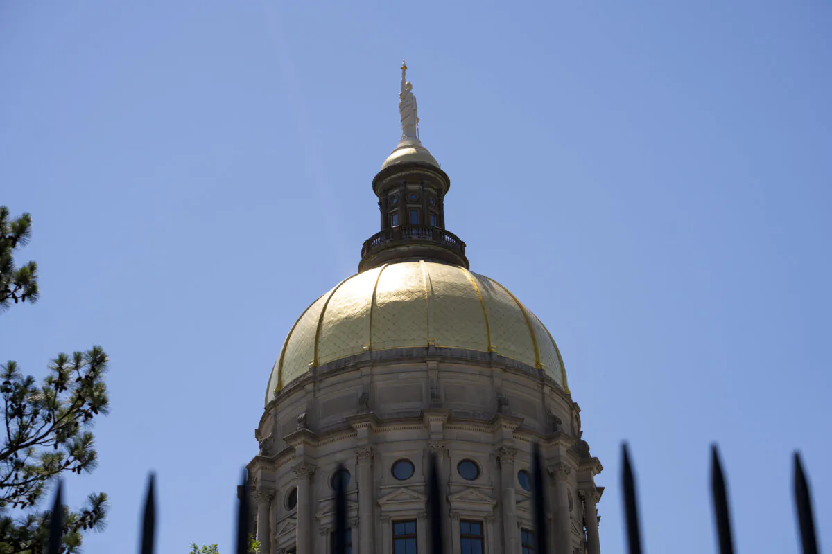 Georgia State Capitol dome in Atlanta, Ga., on May 20, 2024. (Madalina Vasiliu/The Epoch Times)