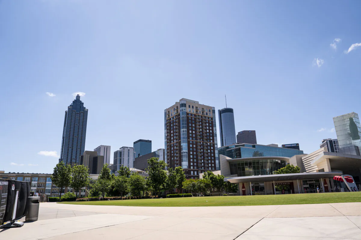 A view of the Atlanta skyline on May 20, 2024. (Madalina Vasiliu/The Epoch Times)