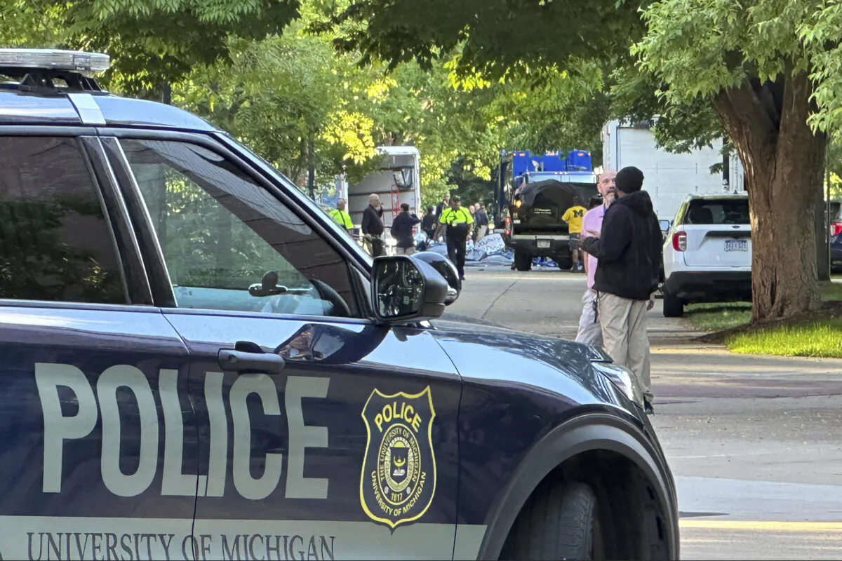 University of Michigan campus police in Ann Arbor, Mich., in a file picture. (Mike Householder/AP Photo)