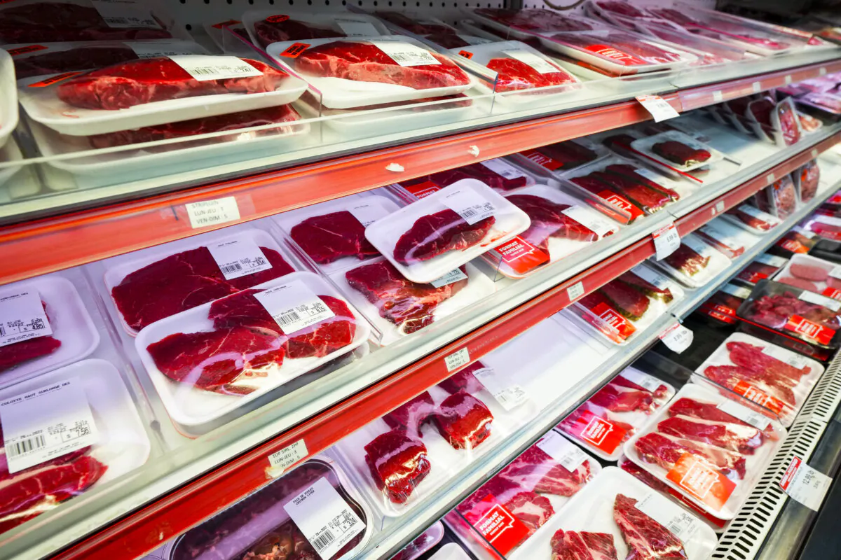 Beef and meat products are displayed for sale at a grocery store in Aylmer, Que., on May 26, 2022. (Sean Kilpatrick/The Canadian Press)