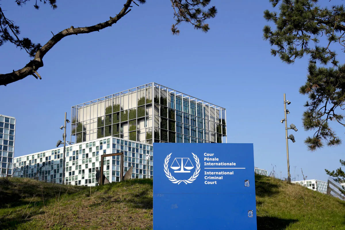 The seat of the International Criminal Court in Den Haag, Netherlands, on March 8, 2024. (Laure Boyer/Hans Lucas via AFP via Getty Images)