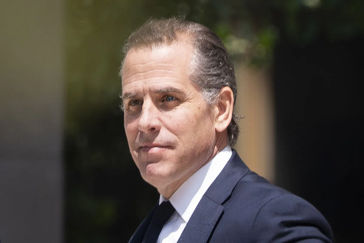 Hunter Biden leaves the J. Caleb Boggs Federal Building in Wilmington, Del., on July 26, 2023. (Madalina Vasiliu/The Epoch Times)