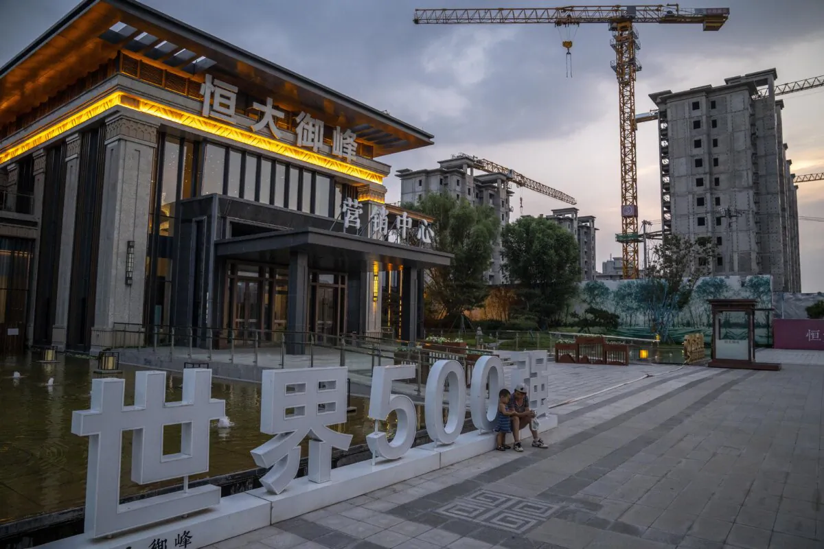 China Evergrande Group Royal Peak residential development in Beijing, China, on Oct. 22, 2022. (Weichang Tan/Bloomberg/via Getty Images)