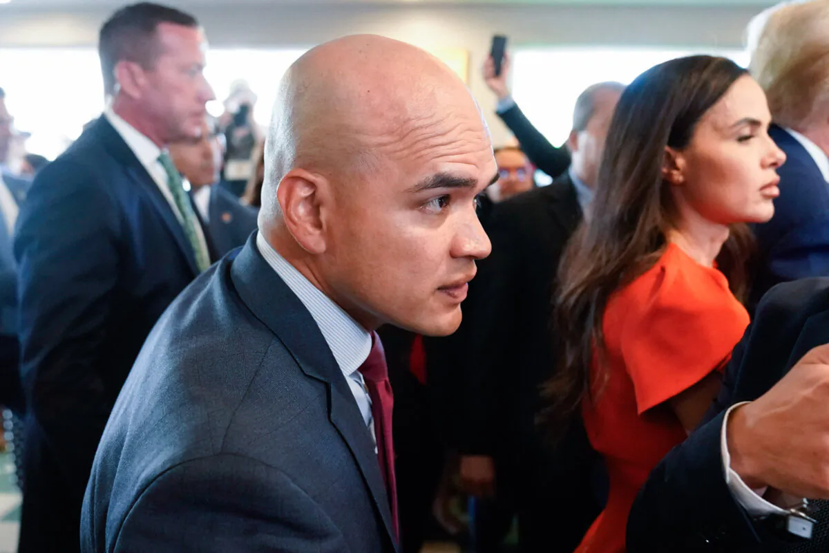 Former President Donald Trump aide Walt Nauta visits Versailles restaurant with Mr. Trump in Miami, Fla., on June 13, 2023. (Alex Brandon/AP Photo)