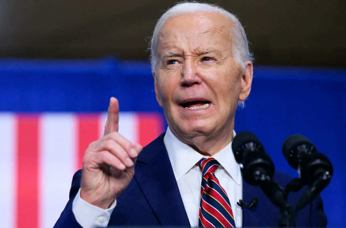 President Joe Biden at the Westwood Park YMCA in Nashua, N.H., on May 21, 2024. (Mandel Ngan/AFP via Getty Images)