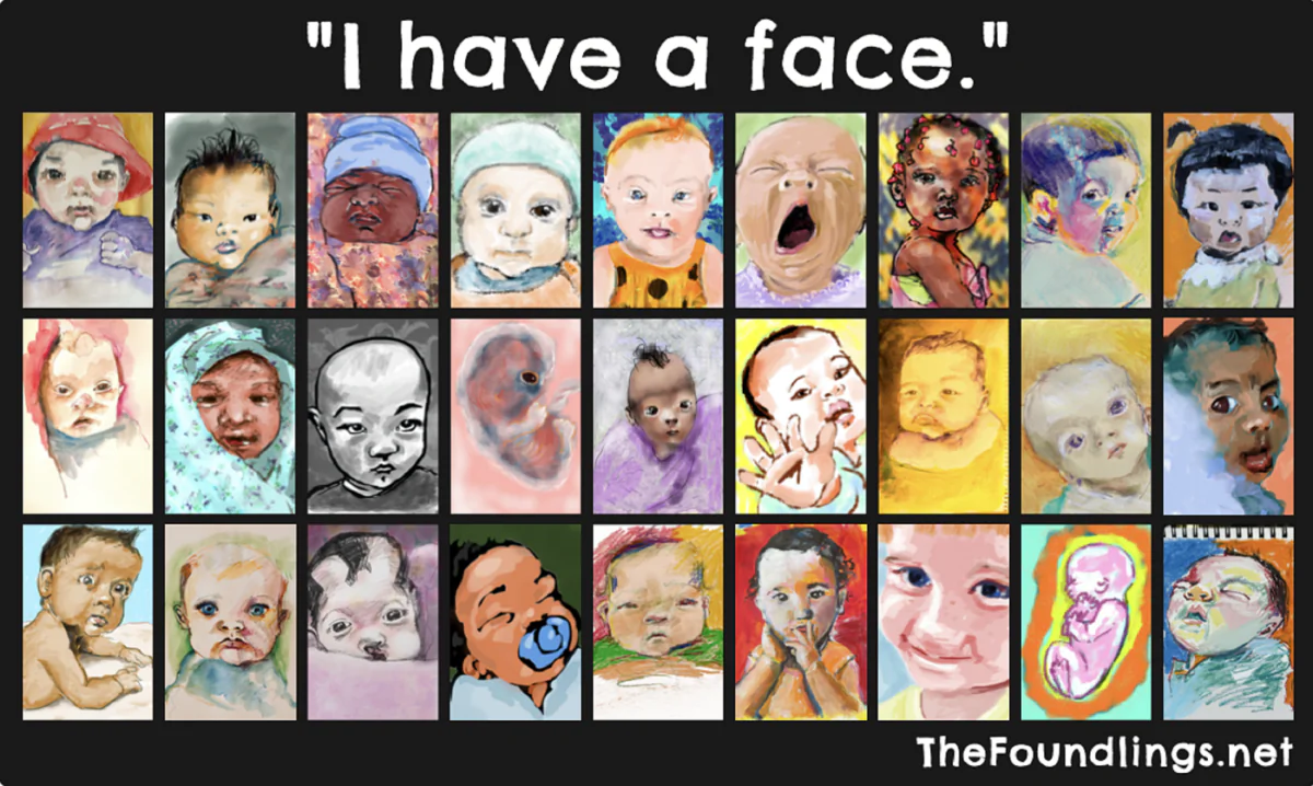 Michelle Shelfer paints the faces of children as she imagines they might have looked if they had lived. (Courtesy of Michelle Shelfer)