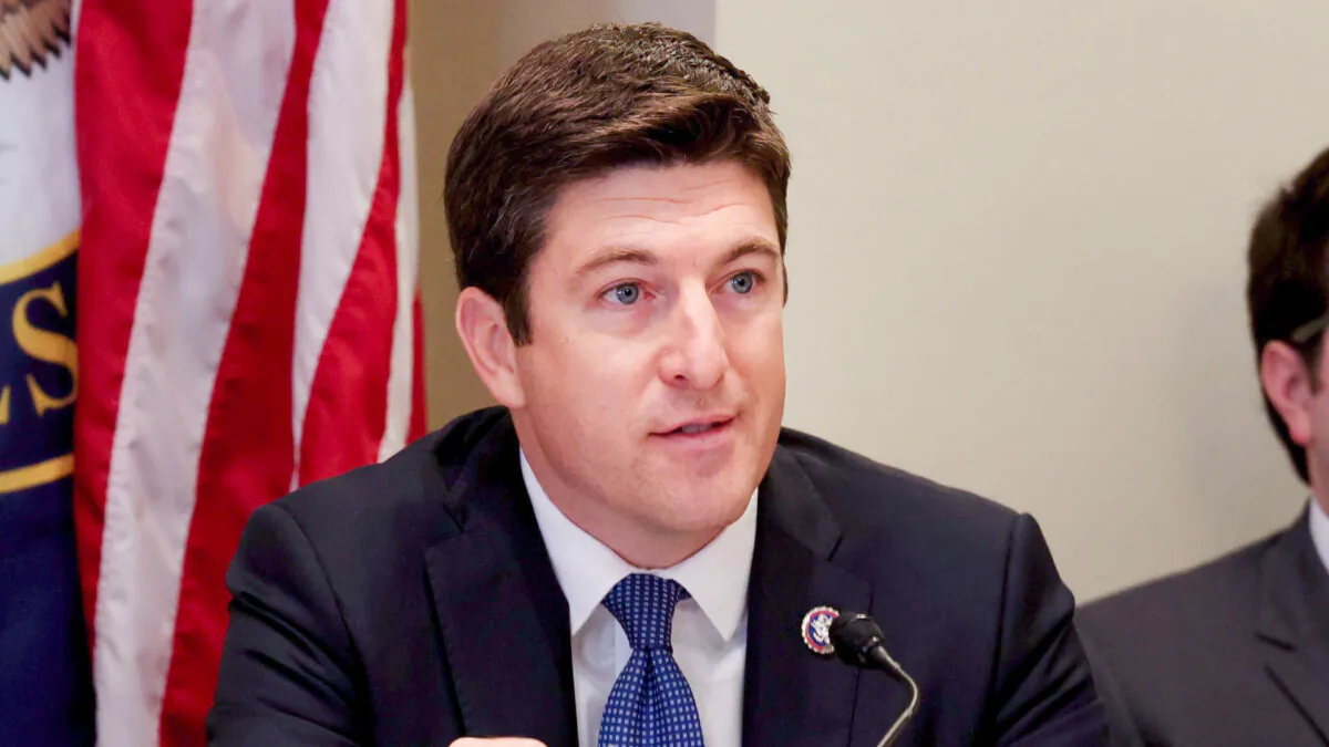 U.S. Rep. Bryan Steil (R-Wis.) speaks at a hearing with the House Administration subcommittee on Elections in Washington on June 24, 2021. (Anna Moneymaker/Getty Images)