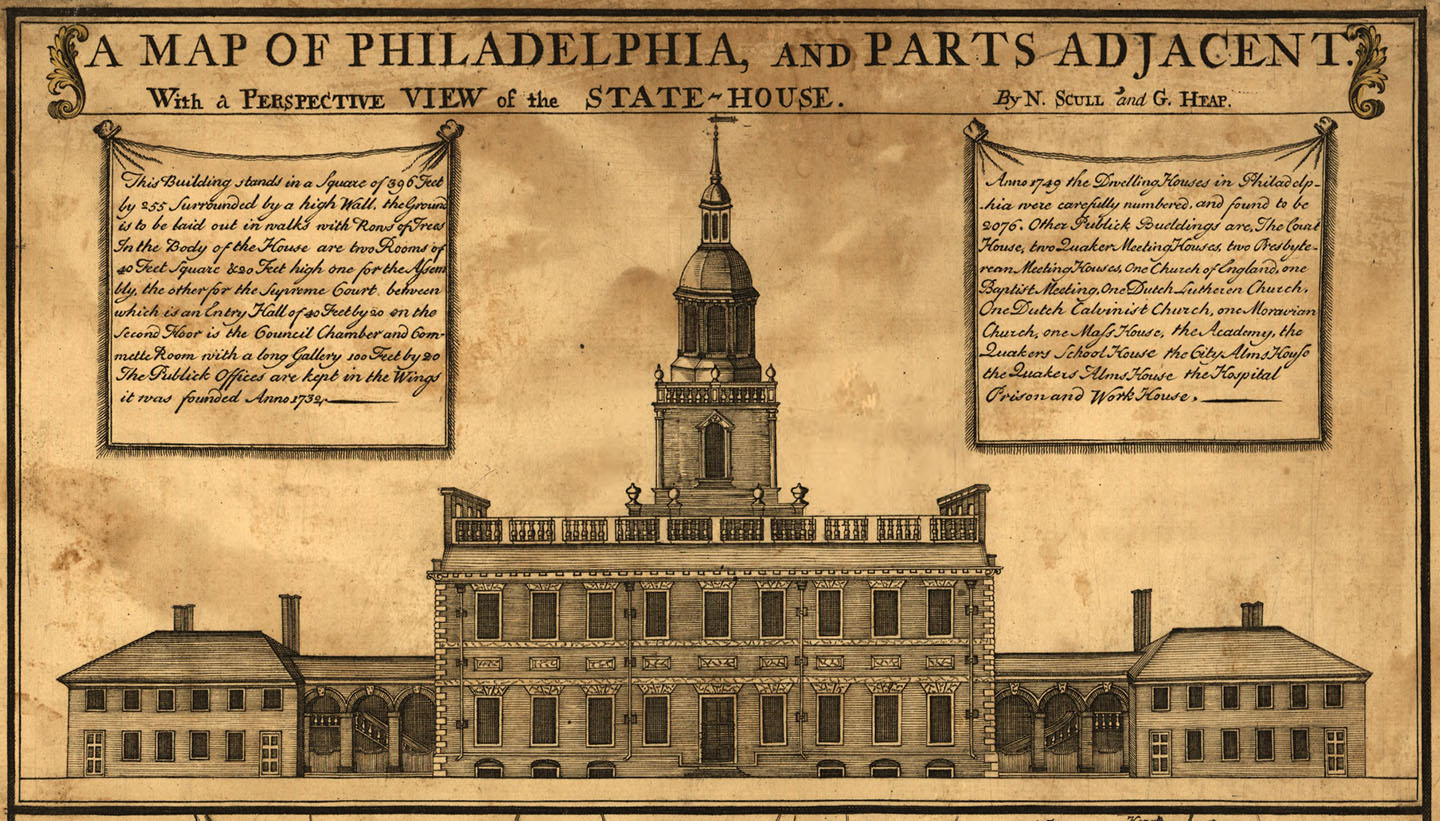 Original map of Independence Hall