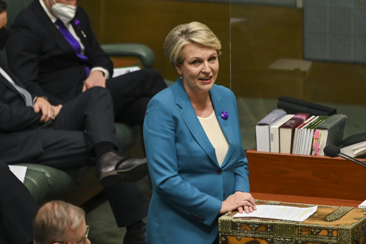Australian Minister for Environment and Water Tanya Plibersek MP speaks during Question Time at Parliament House on July 28, 2022 in Canberra, Australia. (Martin Ollman/Getty Images)
