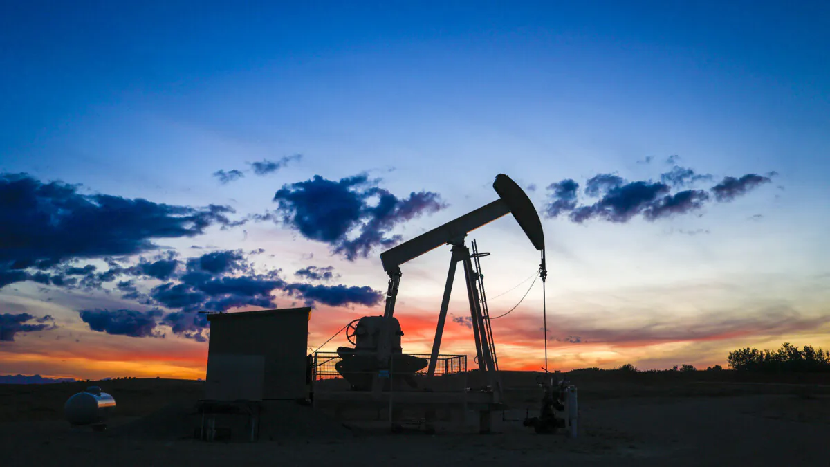 A pumpjack draws out oil from a wellhead near Calgary on Sept. 17, 2022. (The Canadian Press/Jeff McIntosh)