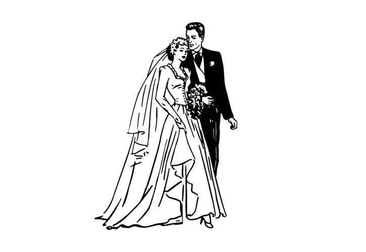 Big weddings are beautiful, but remember that they don't have any impact on the happiness or success of a marriage. (RetroClipArt/Shutterstock)