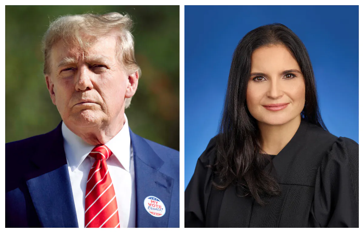 (Left) Former President Donald Trump. (Right) U.S. District Judge Aileen Cannon. (Joe Raedle/Getty Images; U.S. Southern District of Florida)