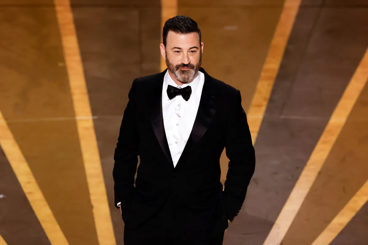 Host Jimmy Kimmel speaks onstage during the 95th Annual Academy Awards at Dolby Theatre in Hollywood, Calif., on March 12, 2023. (Kevin Winter/Getty Images)