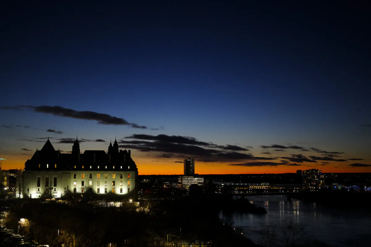 The Supreme Court of Canada is pictured at sunset in Ottawa on Dec. 13, 2023. (The Canadian Press/Sean Kilpatrick)
