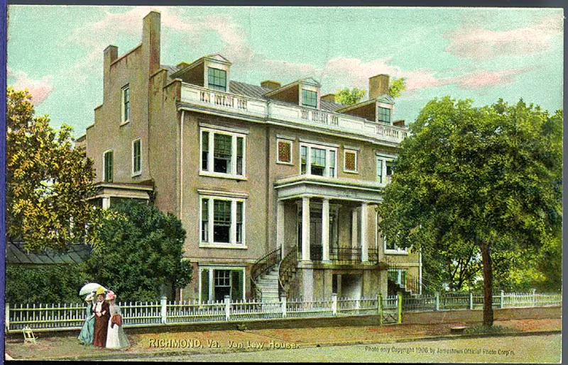 The Van Lew mansion was a place of spy meetings, espionage, and secret solace for escaped slaves during the Civil War.  1906, VCU Libraries. (Public Domain)