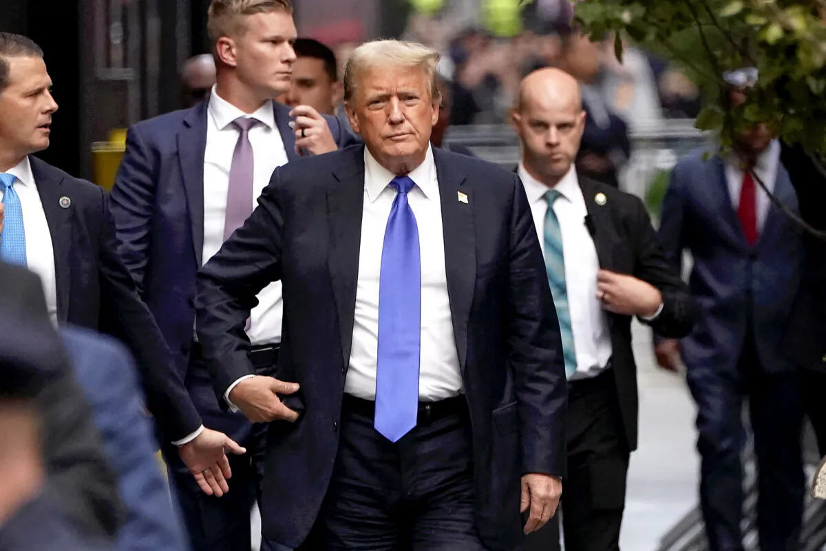 Former President and Republican presidential candidate Donald Trump arrives back at Trump Tower after being convicted in his criminal trial in New York on May 30, 2024. (Timothy A. Clary/AFP via Getty Images)