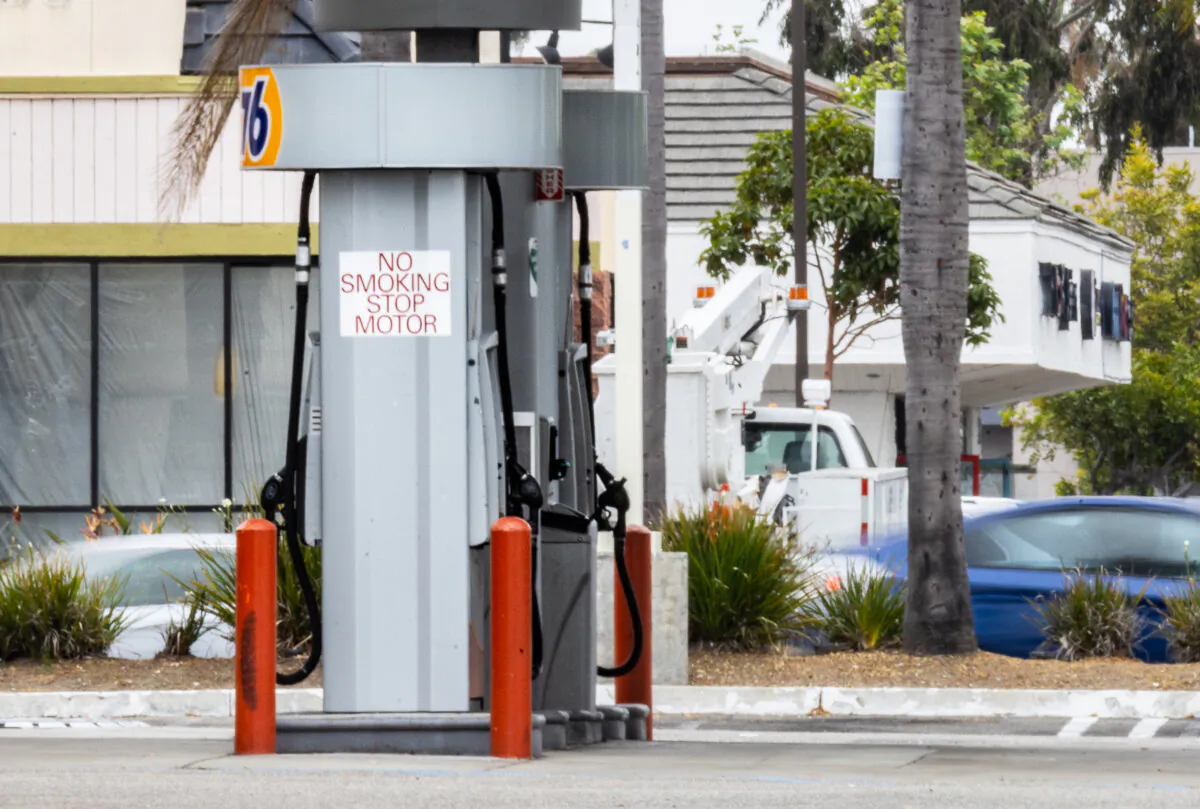 A gas station in Huntington Beach, Calif., on May 31, 2024. (John Fredricks/The Epoch Times)