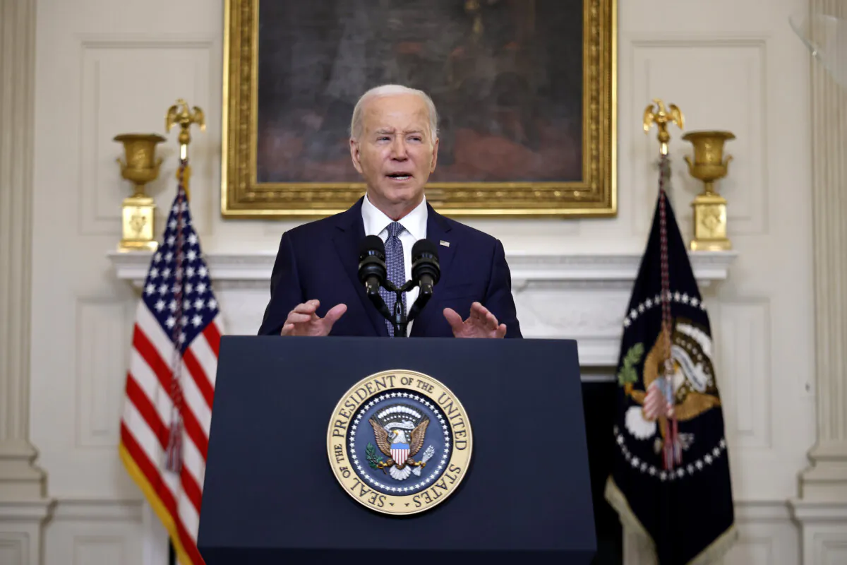 President Joe Biden delivers remarks on the Middle East at the White House on May 31, 2024. (Chip Somodevilla/Getty Images)