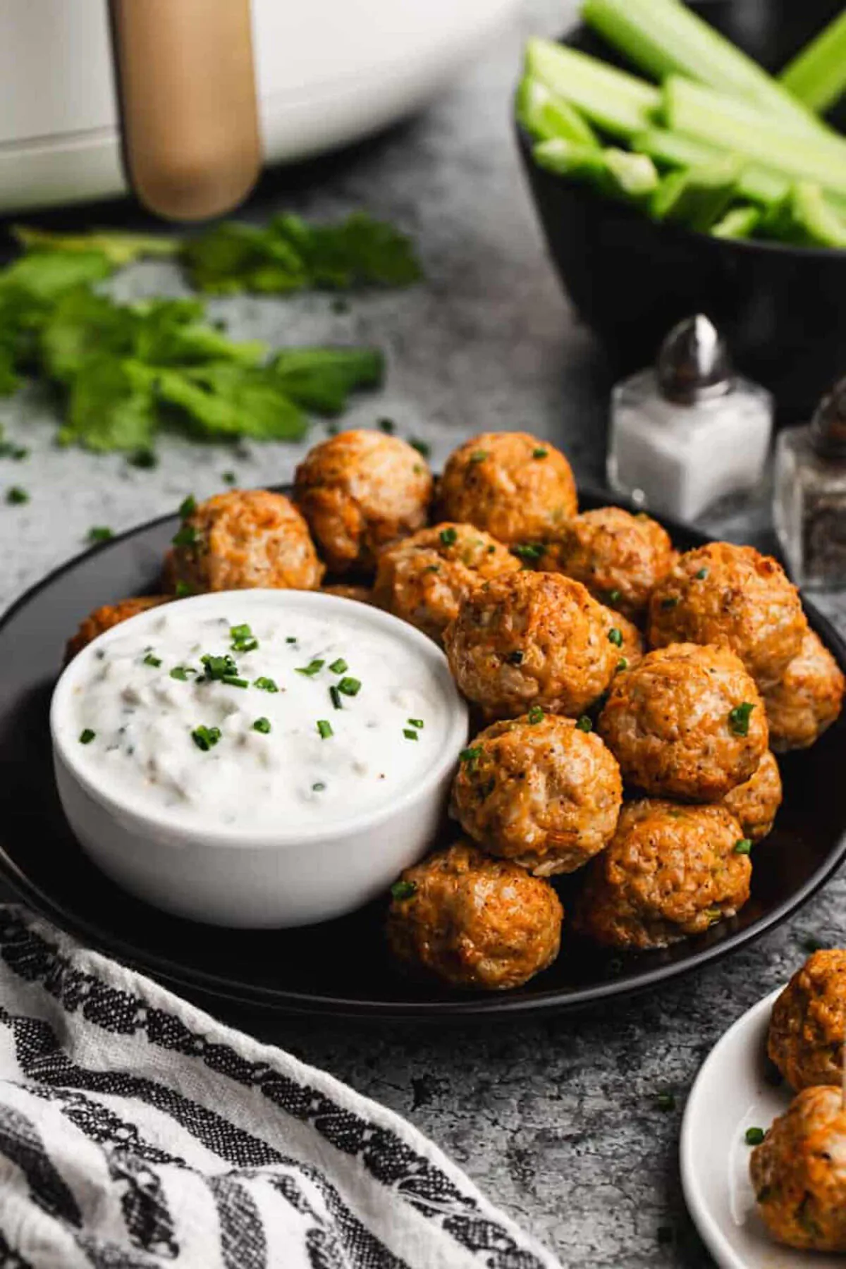 Make these meatballs in the air fryer or oven and it will be a hit at your next game day or party. (Courtesy of Lauren Allen)