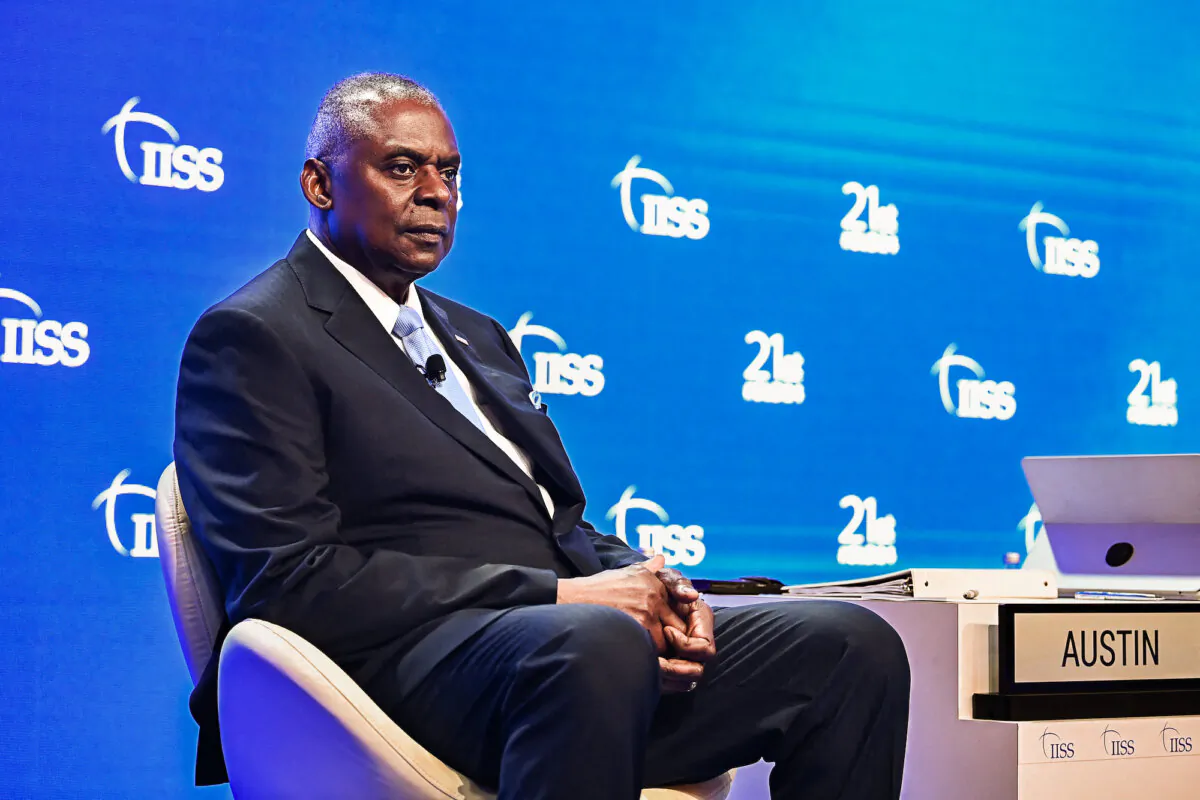U.S. Secretary of Defense Lloyd Austin attends the 21st Shangri-La Dialogue summit in Singapore on June 1, 2024. (Nhac Nguyen/AFP/Getty images)