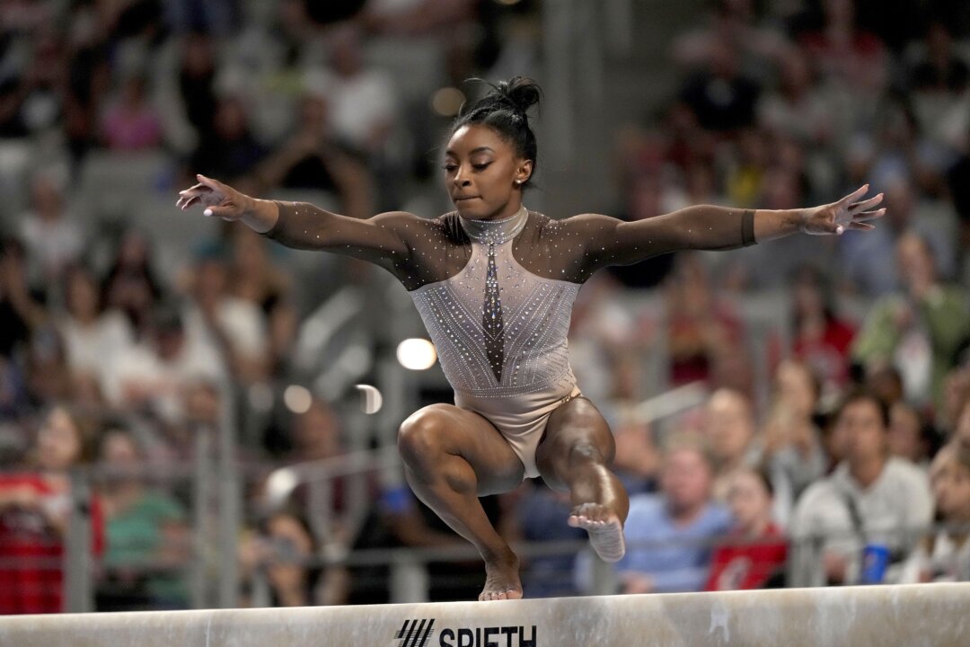 Simone Biles Continues Olympic Prep by Cruising to Her 9th US