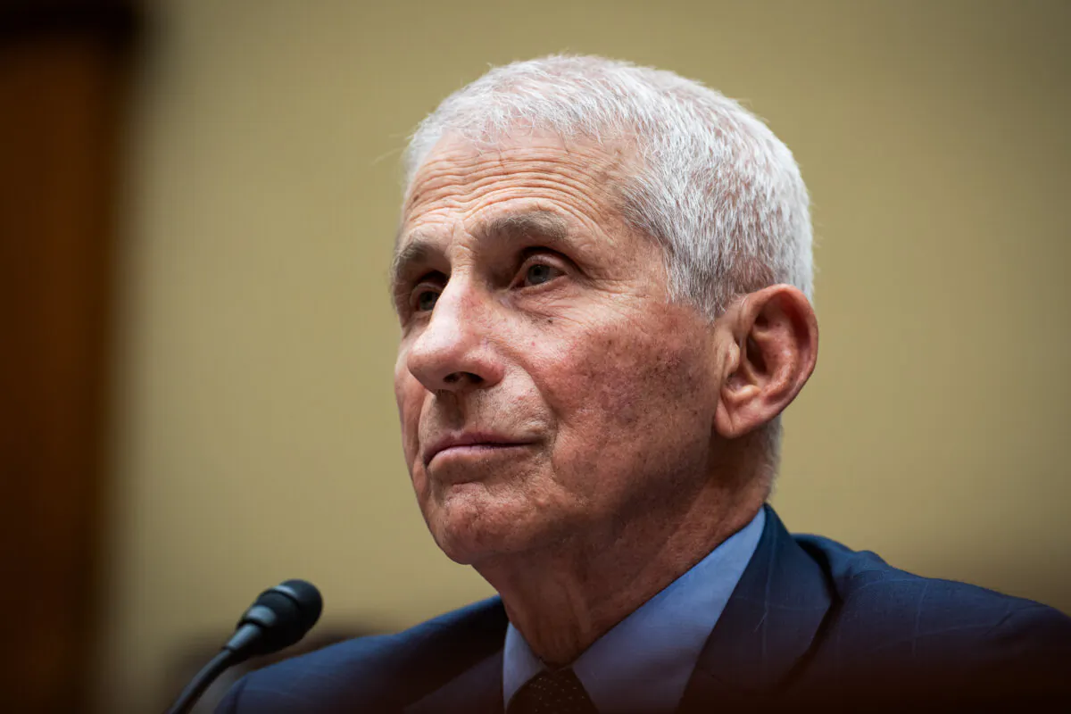 Dr. Anthony Fauci testifies before the U.S. House of Representatives Select Subcommittee on the Coronavirus Pandemic, in Washington, on June 3, 2024. (Madalina Vasiliu/The Epoch Times)
