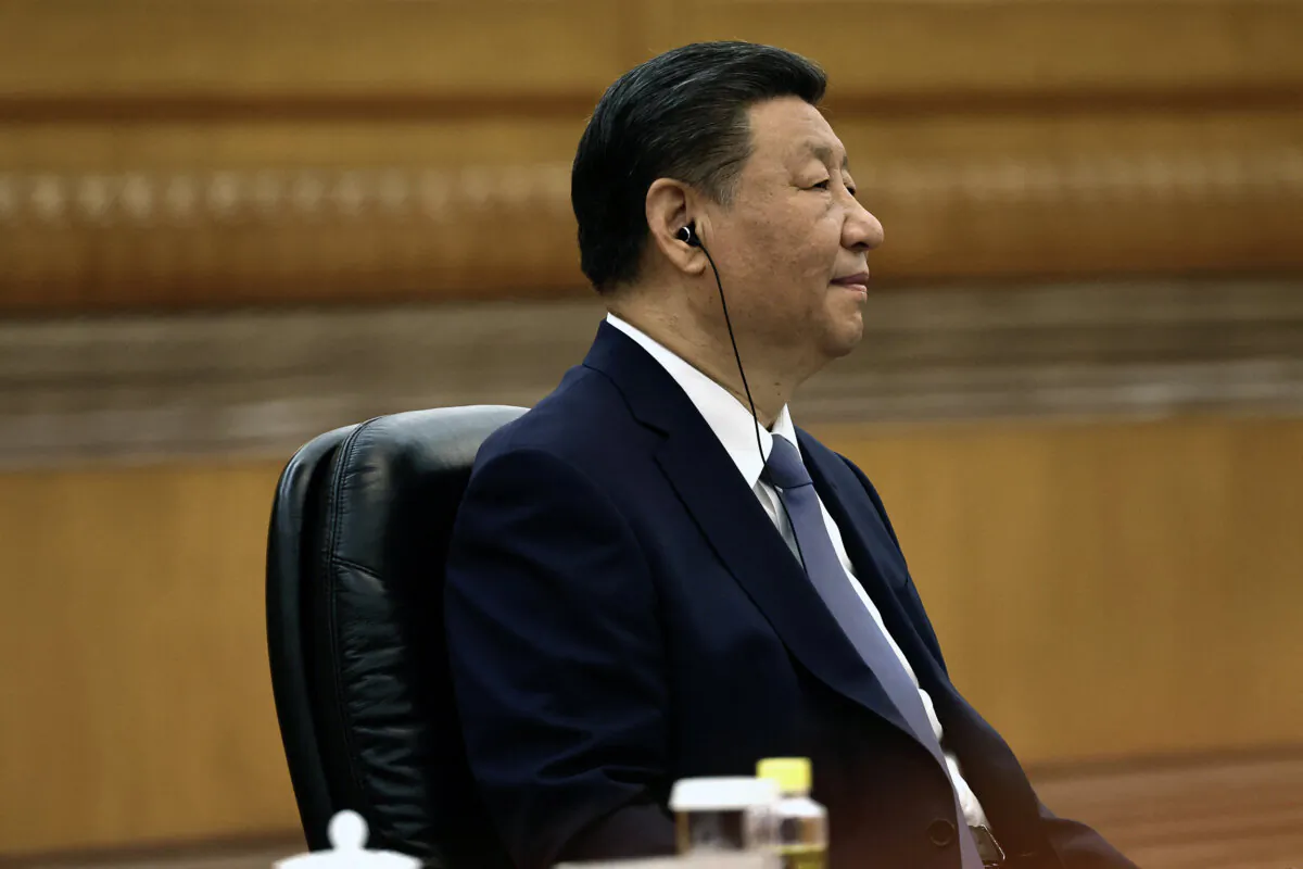 China’s leader Xi Jinping attends a meeting with Tunisian President Kais Saied (not pictured) at the Great Hall of the People in Beijing on May 31, 2024. (Tingshu Wang/ AFP via Getty Images)