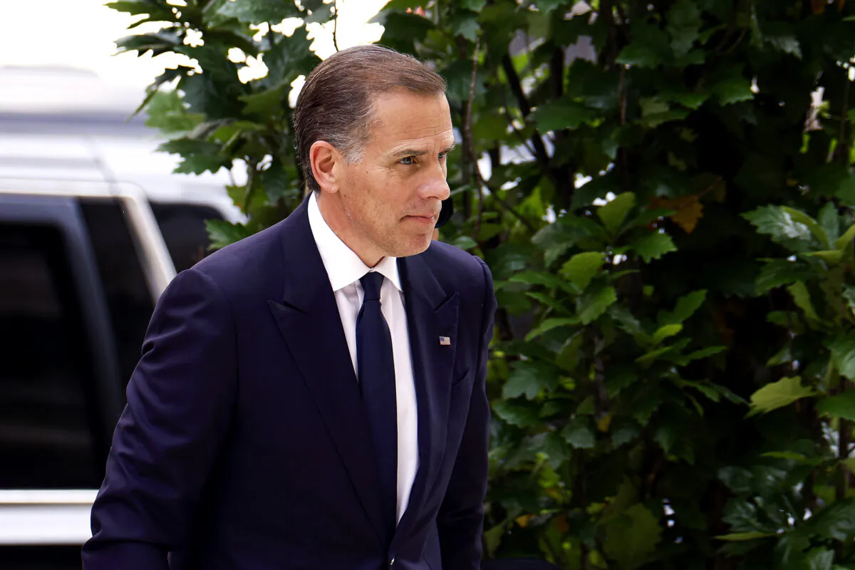 Hunter Biden arrives at the J. Caleb Boggs Federal Building in Wilmington, Del., on June 5, 2024. (Anna Moneymaker/Getty Images)
