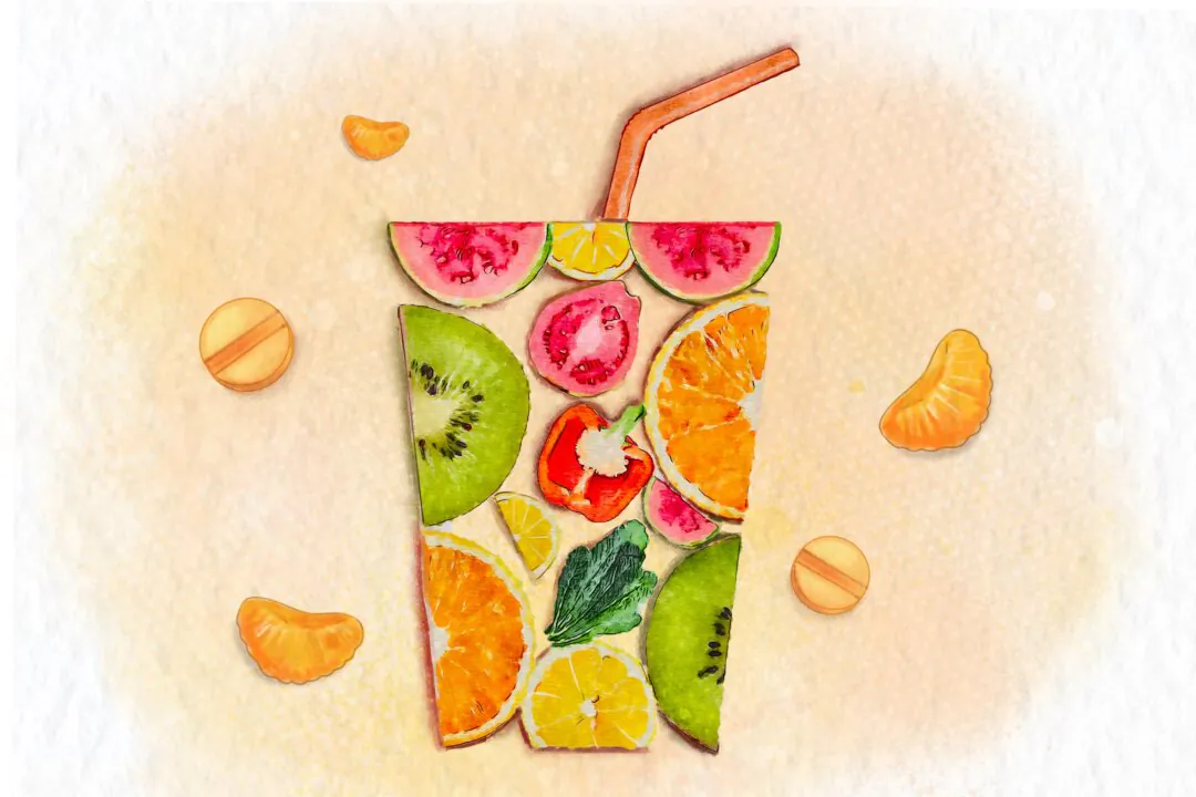 Citrus fruits are well-known for their vitamin C content, but other fruits and vegetables like guava and red bell pepper actually pack a bigger punch. (Illustration by The Epoch Times, Shutterstock)