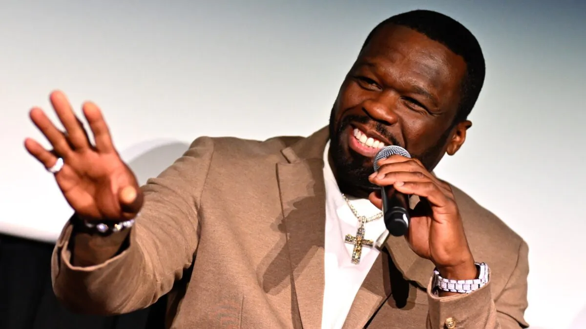Curtis '50 Cent' Jackson speaks onstage at the BMF/STARZ—For Your Consideration 2024 in Atlanta, Georgia, on May 2, 2024. (Derek White/Getty Images for STARZ)