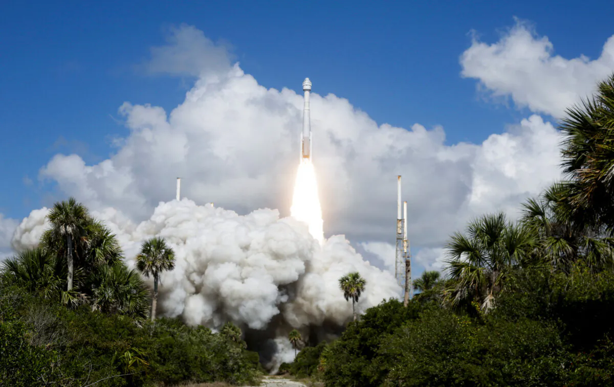 A United Launch Alliance Atlas V rocket carrying two astronauts aboard Boeing's Starliner-1 Crew Flight Test, is launched on a mission to the International Space Station, in Cape Canaveral, Fla., on June 5, 2024. (REUTERS/Joe Skipper)