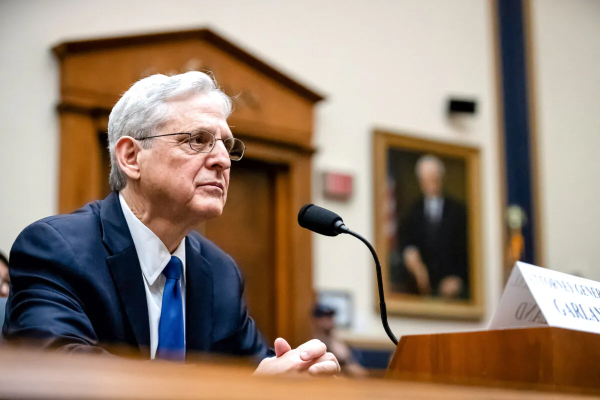 Attorney General Merrick Garland testifies during a hearing by the House Judiciary Committee on June 4, 2024, in Washington. (Allison Bailey/Middle East Images via AFP)