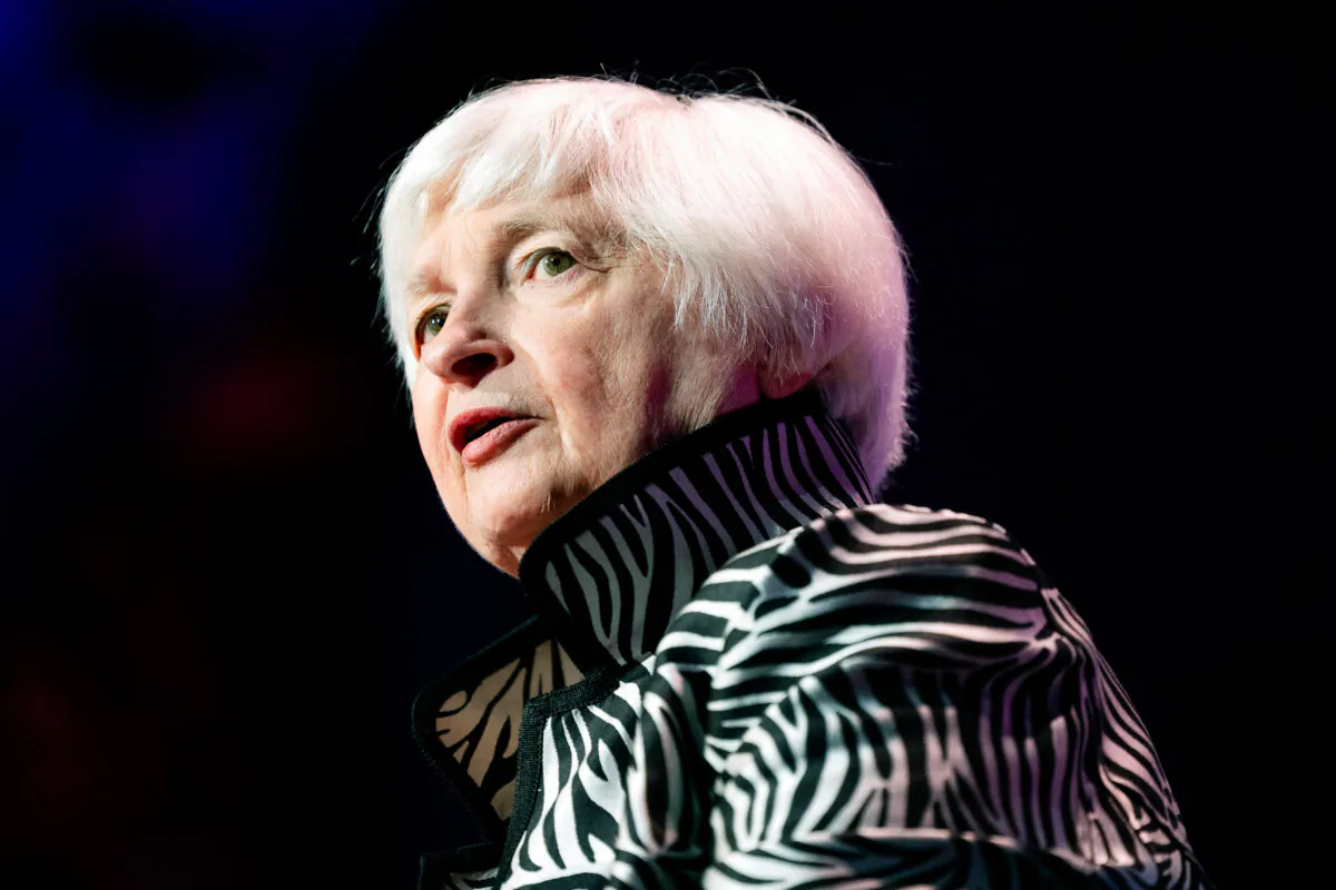 U.S. Secretary of the Treasury Janet Yellen speaks in New York, on Sept. 20, 2023. (Julia Nikhinson/AP Photo)