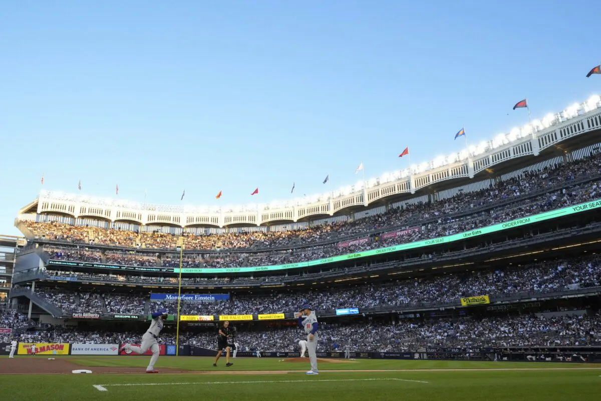 Los Angeles Dodgers' Teoscar Hernández runs the bases after hitting a home run against the New York Yankees during the second inning of a baseball game in New York on June 8, 2024. (Frank Franklin II/AP Photo)