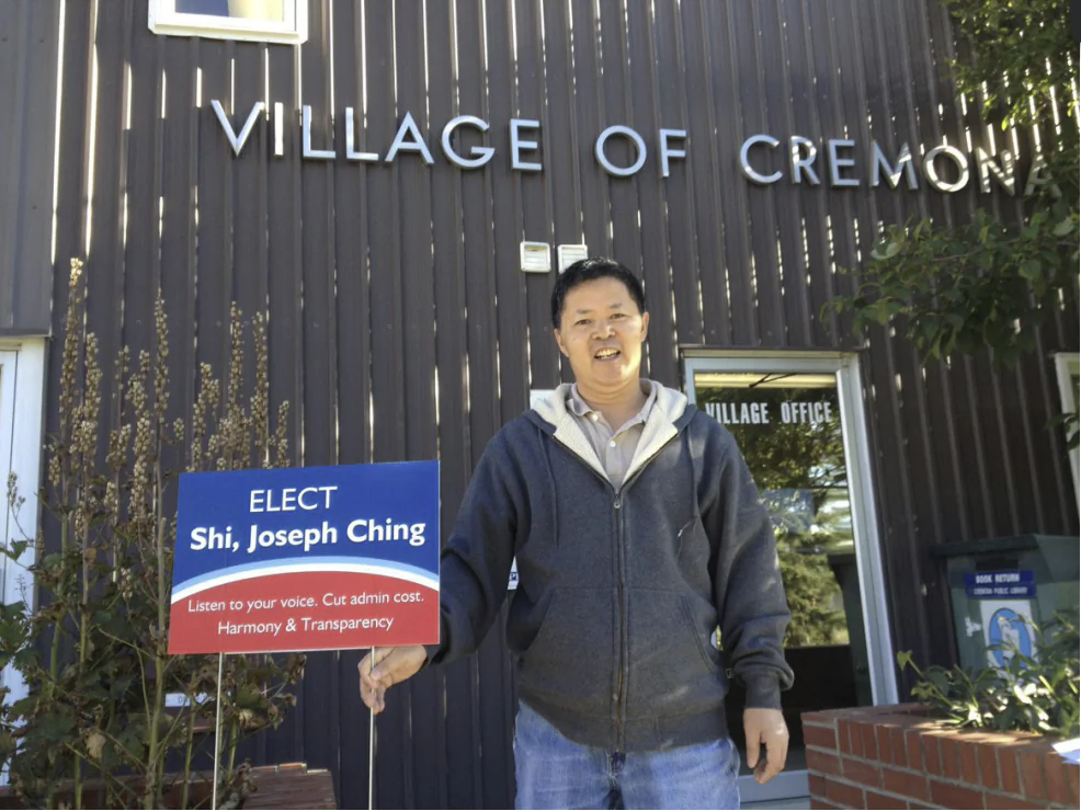 Joseph Shi, a city councillor of Cremona, Alta., from 2013 to 2023, in a photo taken in 2013. (Courtesy of Joseph Shi)