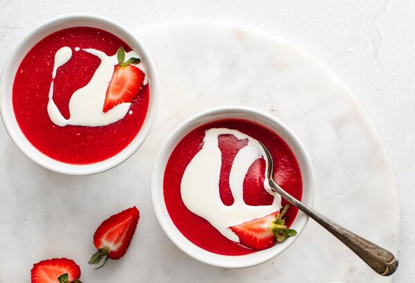 Danish Red Fruit Pudding With Cream (Rodgrod med Flode)