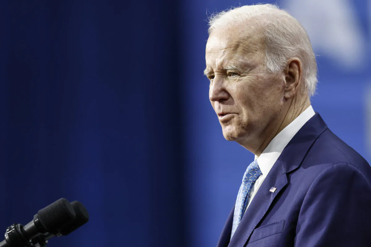 President Joe Biden delivers remarks at the Kempsville Recreation Center in Virginia Beach, Va., on Feb. 28, 2023. (Anna Moneymaker/Getty Images)