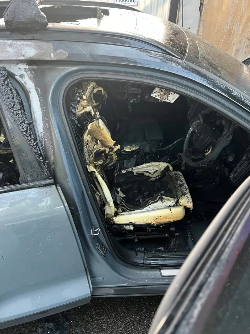 The scene of the hybrid vehicle fire in New South Wales. (Courtesy of Fire and Rescue NSW) 