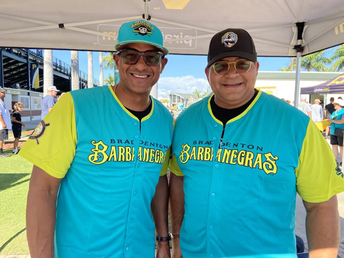 Roberto Clemente Jr. (L) and his brother (R) Luis Clemente carry on the legacy of community and sportsmanship of their late father Roberto Clemente with The Roberto Clemente Foundation. (Courtesy of Donald Laible)