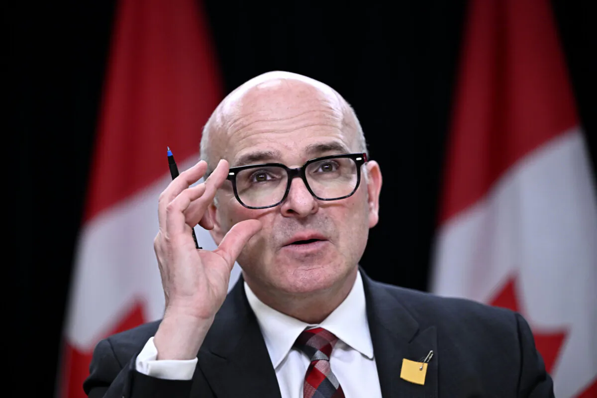 Employment Minister Randy Boissonnault speaks at a news conference in Ottawa, on May 9, 2024. (The Canadian Press/Justin Tang)