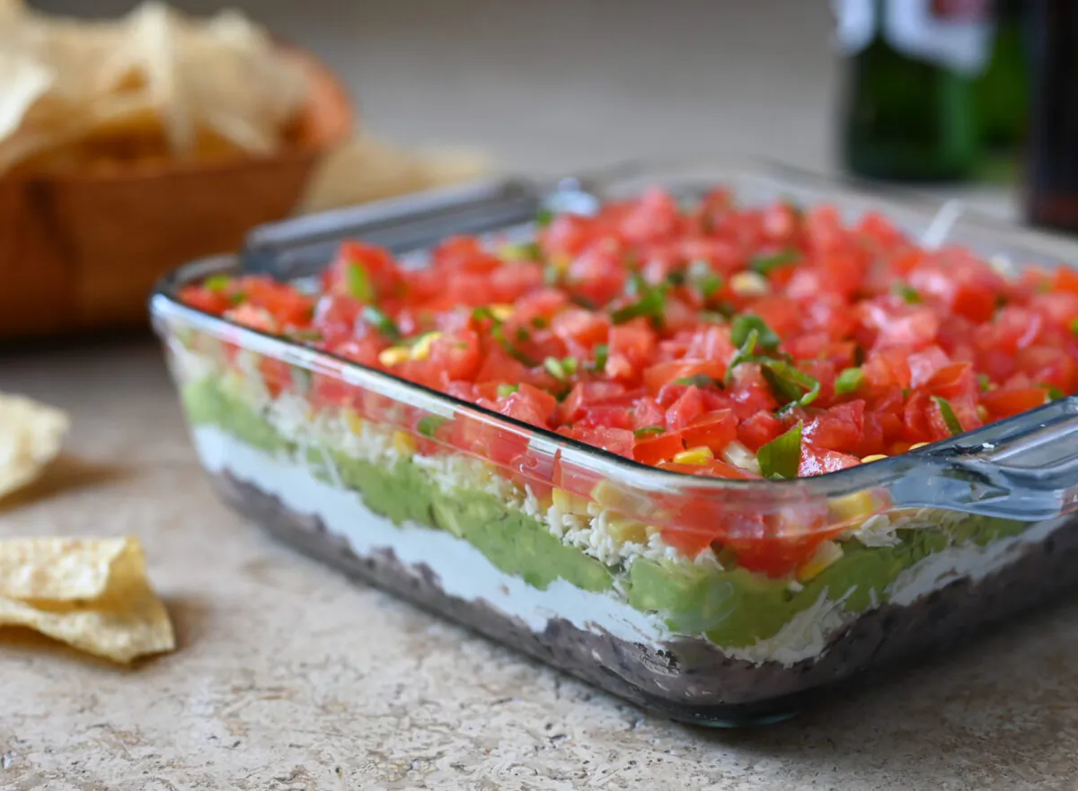 These seven layers of dip are full of flavor. (Courtesy of Jennifer Segal)