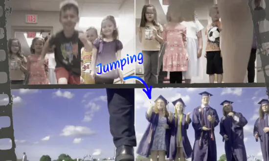 Tearjerking Grad Video Shows Kindergarteners Jumping 13 Years Into Cap and Gown—Goes Viral